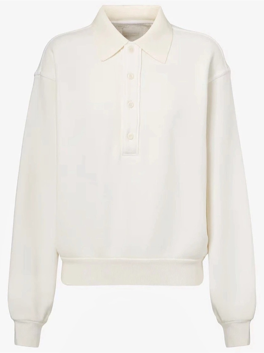 Citizens of Humanity Johnny Collar Oversize Fleece Sweatshirt Cream